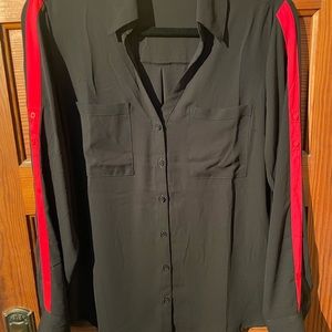 Express long sleeve 100% polyester dress shirt, medium